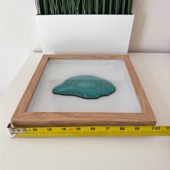 Teal Agate Slice Framed Wall Art - Picture 2 of 3